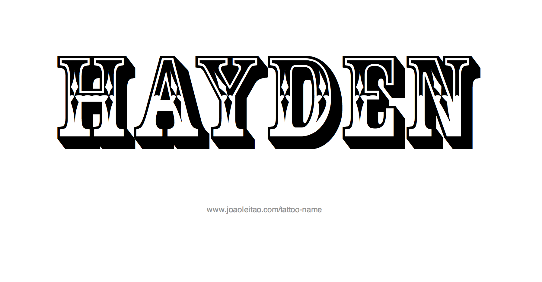 Hayden Name Tattoo Designs